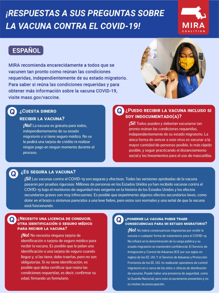 COVID 19 Vaccine Information - Spanish Vaccine Schedule