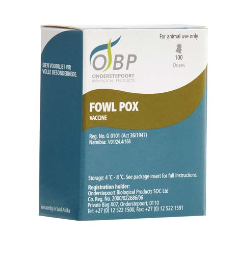 OBP Products - Fowl Pox Vaccination Schedule
