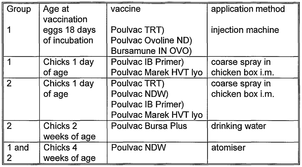 Patent EP1345658A2 Methods And Vaccines For Providing In Ovo  - Vaccination Schedule For Layers Pdf