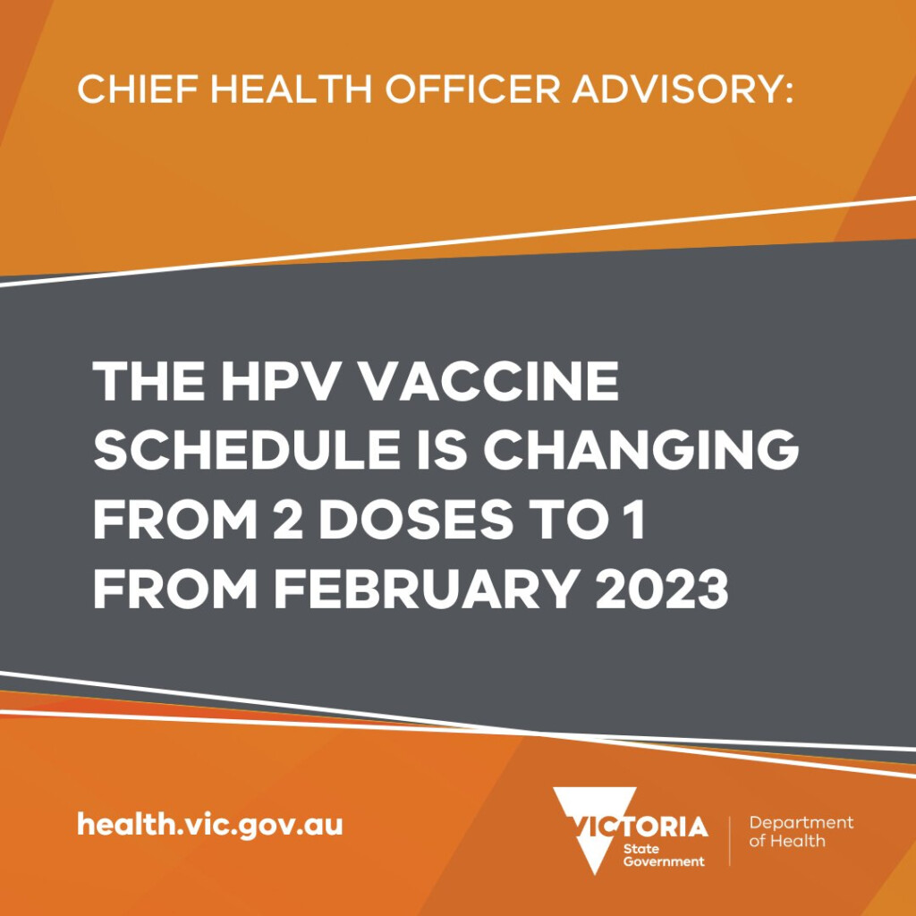 Victorian Department Of Health On Twitter The HPV Vaccine Schedule Is  - Hpv Vaccine Schedule Change